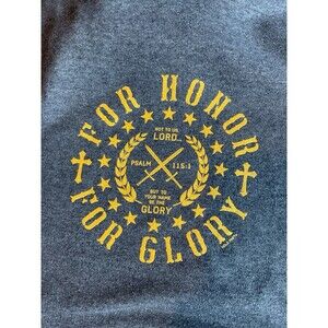 Sweatshirt Bible Verse ‎ XL Psalm 115:1 For Honor For Glory Gray Mens Women’s